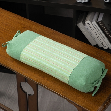 91家纺网 家纺一手货源 找家纺 （总）仁宇枕业 2025新款新品全棉色织提花水洗棉条纹四角绑带护颈全荞麦壳枕头枕芯