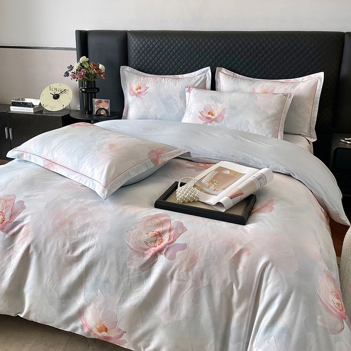 91家纺网 家纺一手货源 找家纺 金纱玉纺家纺 2025新款全棉13376数码印花四件套（礼盒包装）404A2