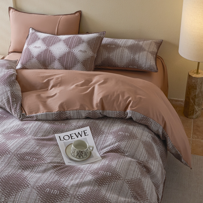 91家纺网 家纺一手货源 找家纺 （总）2025新款亲肤全棉三层纱提花四件套