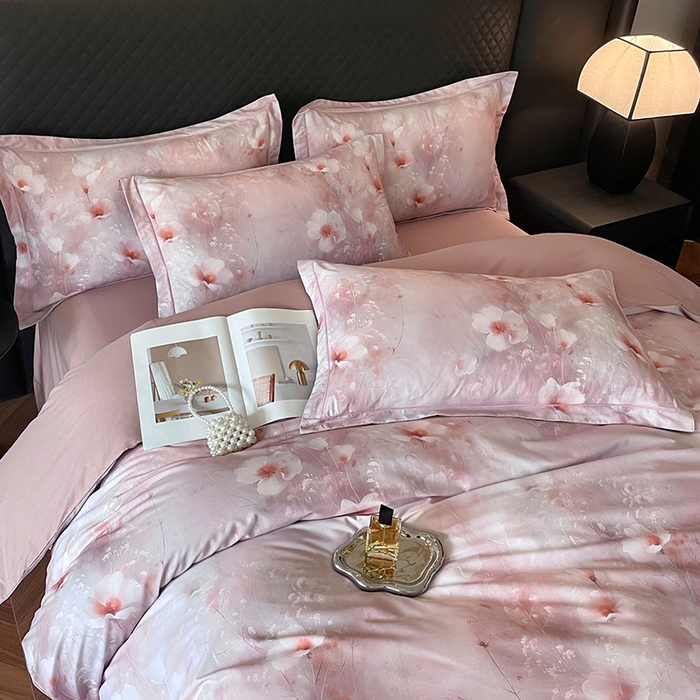 91家纺网 家纺一手货源 找家纺 金纱玉纺家纺 2025新款全棉13376数码印花四件套（礼盒包装）274A2