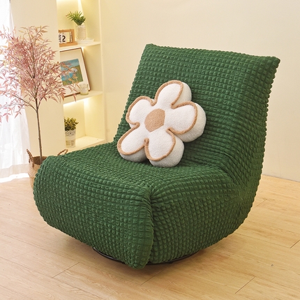 启博家纺 2025新款泡泡纱功能款毛毛虫沙发套 橄榄绿