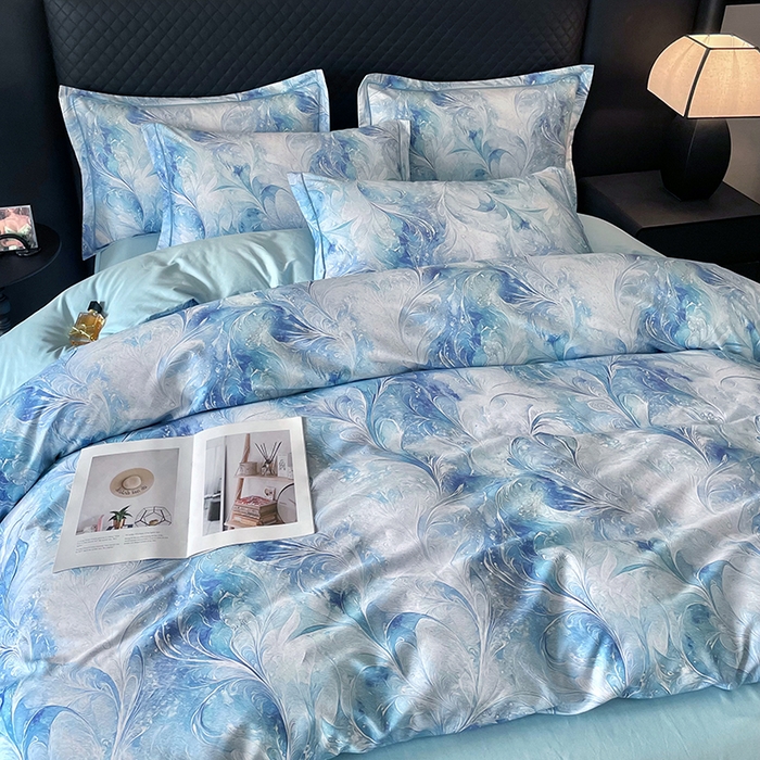 91家纺网 家纺一手货源 找家纺 金纱玉纺家纺 2025新款全棉13376数码印花四件套（礼盒包装）330A1