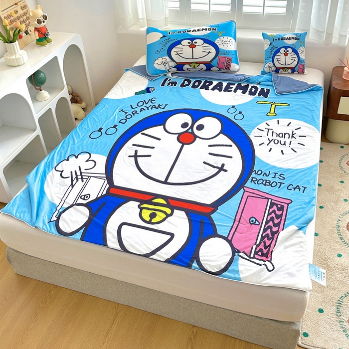 91家纺网 家纺一手货源 找家纺 ds生活馆 2025新款A类大版卡通凉感丝夏被 叮当猫