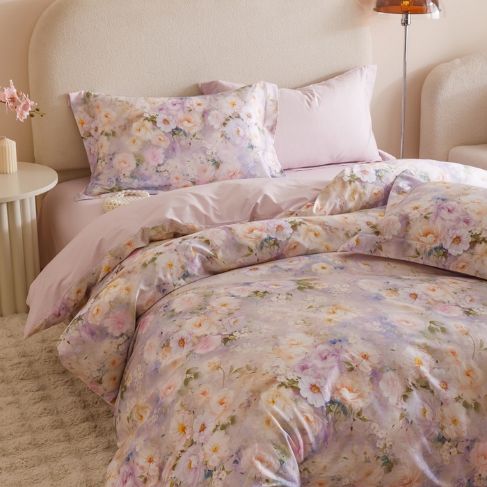 91家纺网 家纺一手货源 找家纺 2025新款【如梦令】红金裸盖棉四件套（标准号 全网控价） 意阑珊