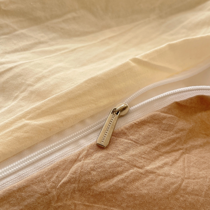 91家纺网 家纺一手货源 找家纺 慕尚家纺 2025新款春夏新款色织水洗棉毛巾绣四件套 嘟嘟熊 白