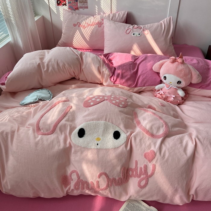 91家纺网 家纺一手货源 找家纺 （总）优色良品家纺 2025新款110克超柔水洗棉卡通毛巾绣四件套