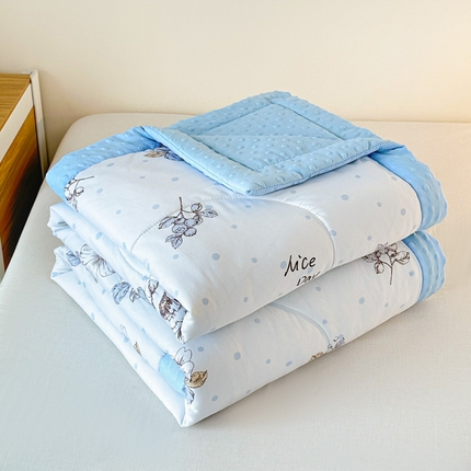 91家纺网 家纺一手货源 找家纺 壹张床 2025新款A类水洗棉3D豆豆夏被子被芯（提供买家秀） 一束温柔