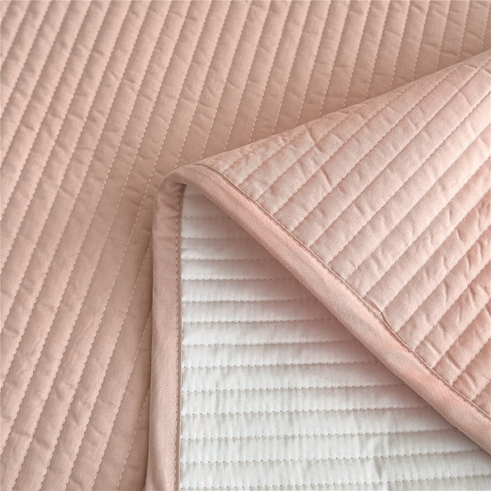 91家纺网 家纺一手货源 找家纺 法芙娜家纺 2025新款全棉40S水洗棉床垫 粉色