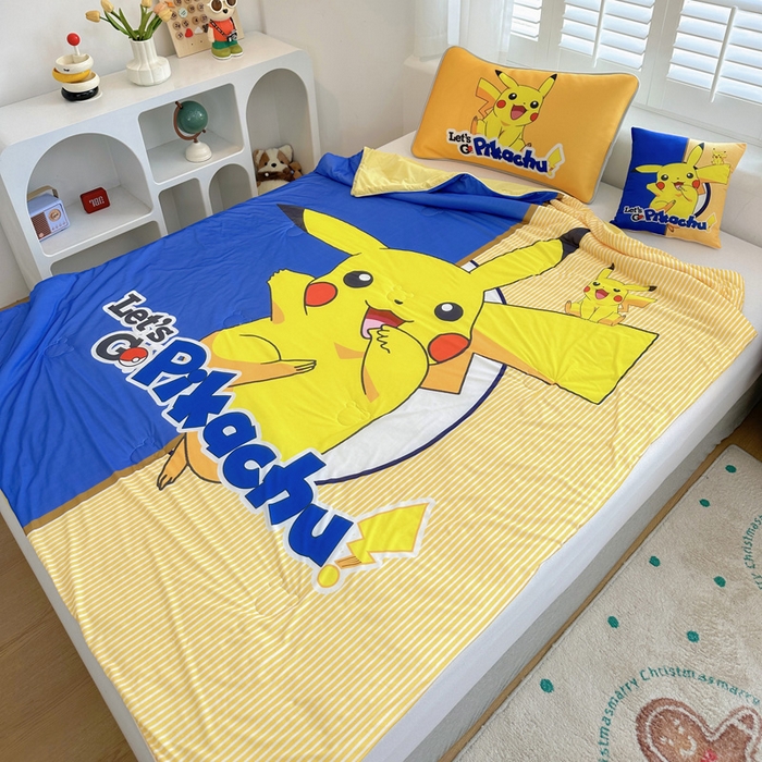 91家纺网 家纺一手货源 找家纺 ds生活馆 2026新款A类大版卡通凉感丝夏被 快乐皮卡