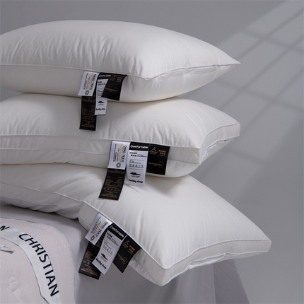 91家纺网 家纺一手货源 找家纺 （总）仁宇枕业 2025新款新品A类全棉本色纯白酒店羽丝绒枕头枕芯