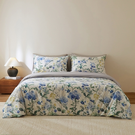 原研家居 2025新款60支长绒棉数码印花系列 荷塘月色