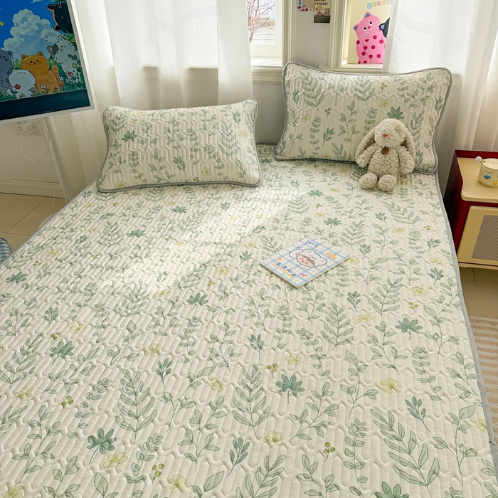 91家纺网 家纺一手货源 找家纺 慕尚家纺 2025新款小清新凉感丝乳胶席 风信子