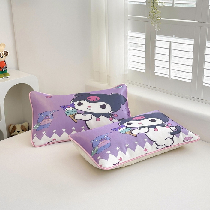 91家纺网 家纺一手货源 找家纺 ds生活馆 2025新款A类大版卡通凉感丝夏被 冰激凌库洛米