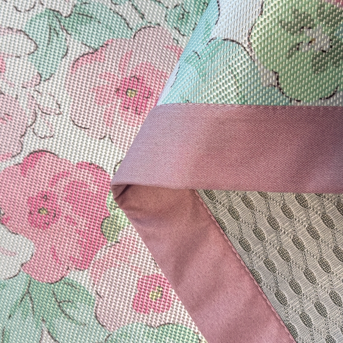 91家纺网 家纺一手货源 找家纺 席佬大 2025新款高克重卡通数码印花冰藤席床席床笠款 繁花-平铺款