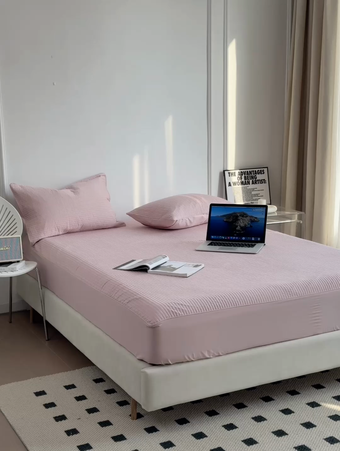 91家纺网 家纺一手货源 找家纺 （总）法芙娜家纺 全棉40S斜纹13372水洗棉床笠床垫褥子