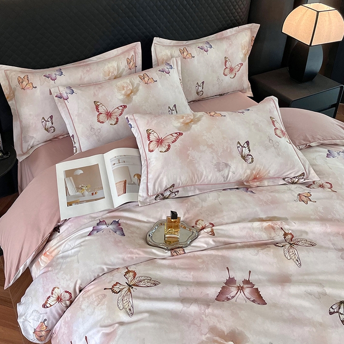 91家纺网 家纺一手货源 找家纺 金纱玉纺家纺 2025新款全棉13376数码印花四件套（礼盒包装）297A1