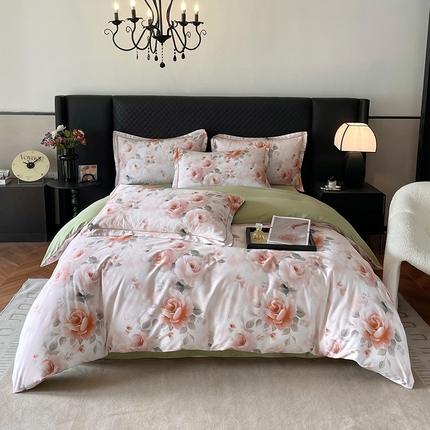 金纱玉纺家纺 2025新款全棉13376数码印花四件套（礼盒包装）331A2