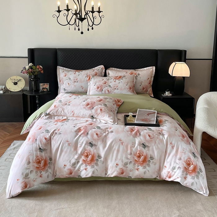 91家纺网 家纺一手货源 找家纺 金纱玉纺家纺 2025新款全棉13376数码印花四件套（礼盒包装）331A2