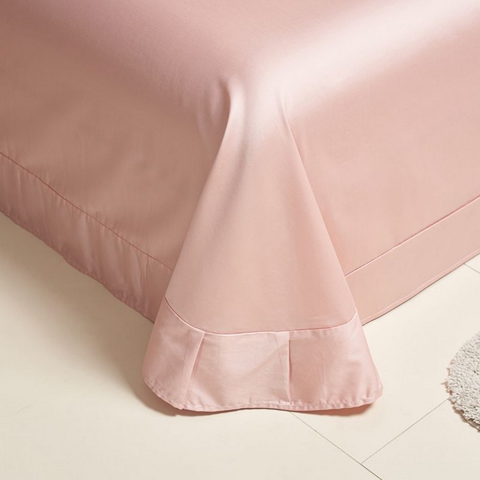 91家纺网 家纺一手货源 找家纺 暖芯家纺 2025新款60S黑标全棉四件套 暖心粉