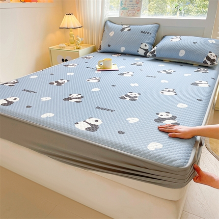 康纳利 2025新款A类豆豆床笠席夏被四件套 小趣熊猫