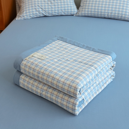 雯雨家纺 2025新款A类无印风里外全棉纯棉水洗棉新疆棉花夏被夏凉被空调被 朵拉兰