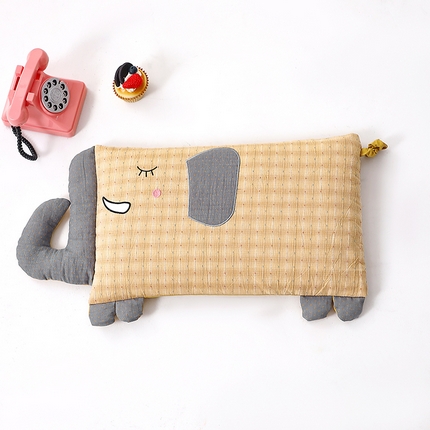 91家纺网 家纺一手货源 找家纺 （总）其乐枕芯 2025新款全棉纯棉卡通小象荞麦枕枕头枕芯