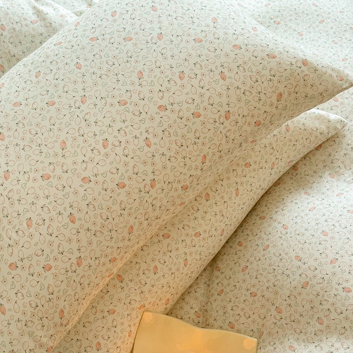 91家纺网 家纺一手货源 找家纺 塞纳 2026新款.全棉有氧双层纱四件套-场景一 柠语-绿