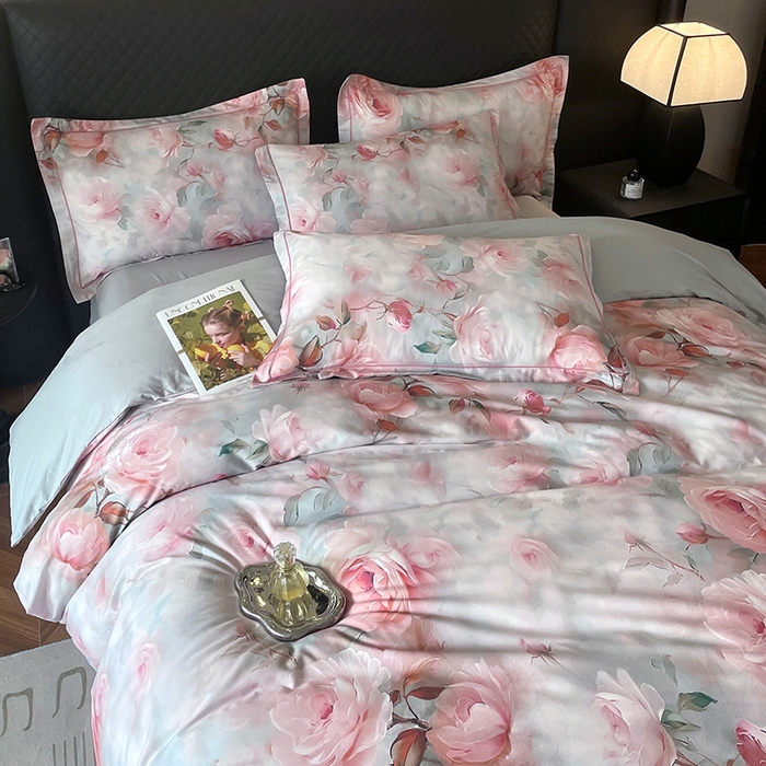 91家纺网 家纺一手货源 找家纺 金纱玉纺家纺 2025新款全棉13376数码印花四件套（礼盒包装）317A1