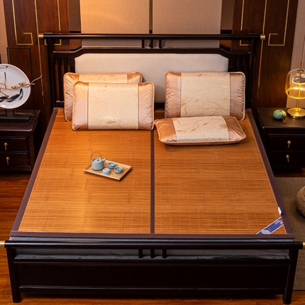 91家纺网 家纺一手货源 找家纺 （总）新月家纺（锦威郎） 2025新款4.0碳化席双面席竹席