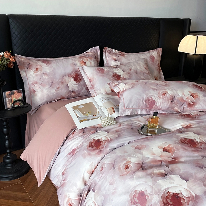 91家纺网 家纺一手货源 找家纺 金纱玉纺家纺 2025新款全棉13376数码印花四件套（礼盒包装）432A3