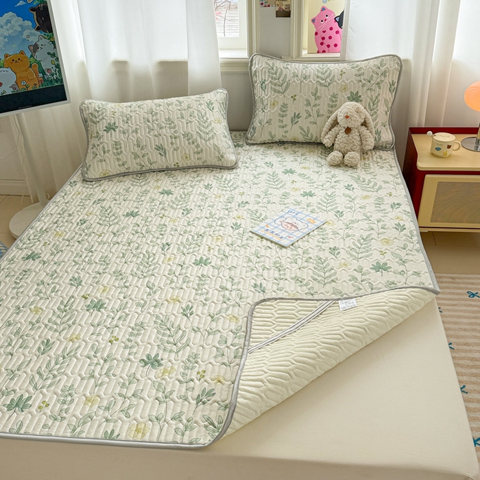 91家纺网 家纺一手货源 找家纺 慕尚家纺 2025新款小清新凉感丝乳胶席 风信子