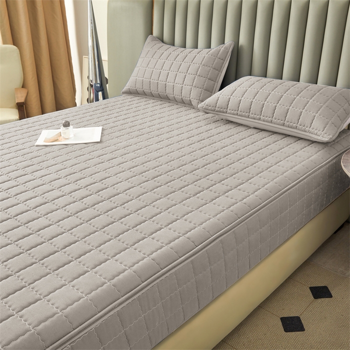 91家纺网 家纺一手货源 找家纺 （总）欧邦 2025新款水洗原棉六面全包夹棉床笠