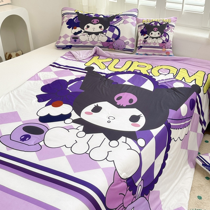 91家纺网 家纺一手货源 找家纺 ds生活馆 2025新款A类大版卡通凉感丝夏被 魔法库洛米