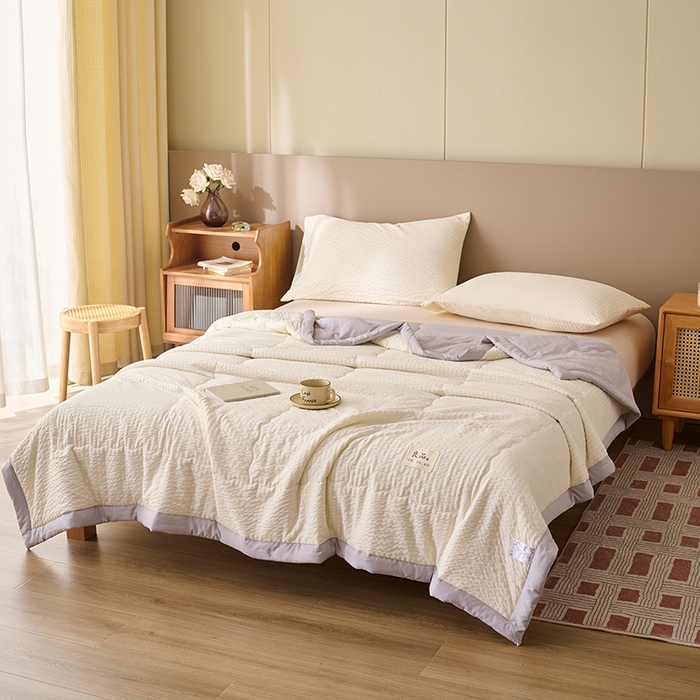 91家纺网 家纺一手货源 找家纺 （总）畅销被业 2025新款水洗棉泡泡格夏被