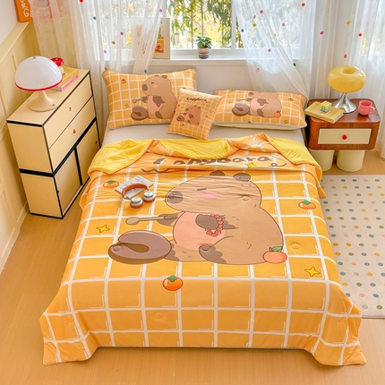 ds生活馆 2025新款A类大版卡通凉感丝夏被 木鱼巴拉