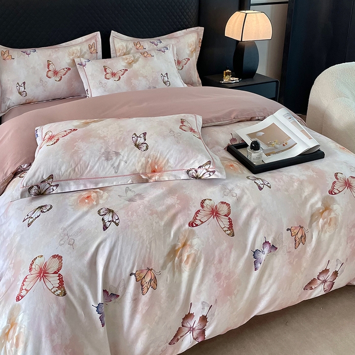 91家纺网 家纺一手货源 找家纺 金纱玉纺家纺 2025新款全棉13376数码印花四件套（礼盒包装）297A1