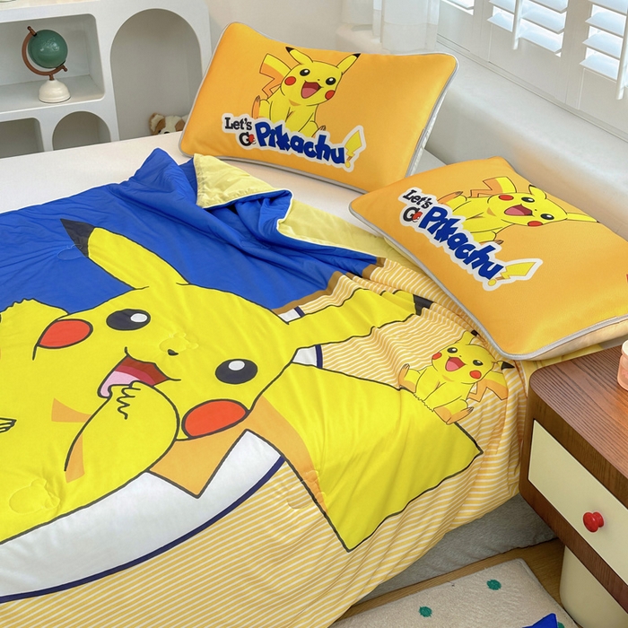 91家纺网 家纺一手货源 找家纺 ds生活馆 2026新款A类大版卡通凉感丝夏被 快乐皮卡