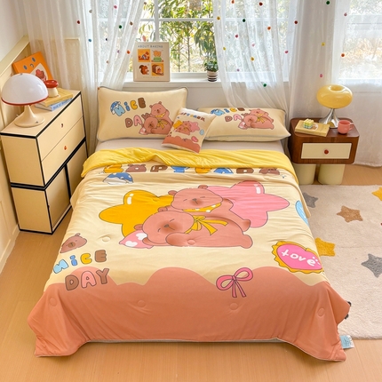 91家纺网 家纺一手货源 找家纺 （总）ds生活馆 2025新款A类大版卡通凉感丝夏被