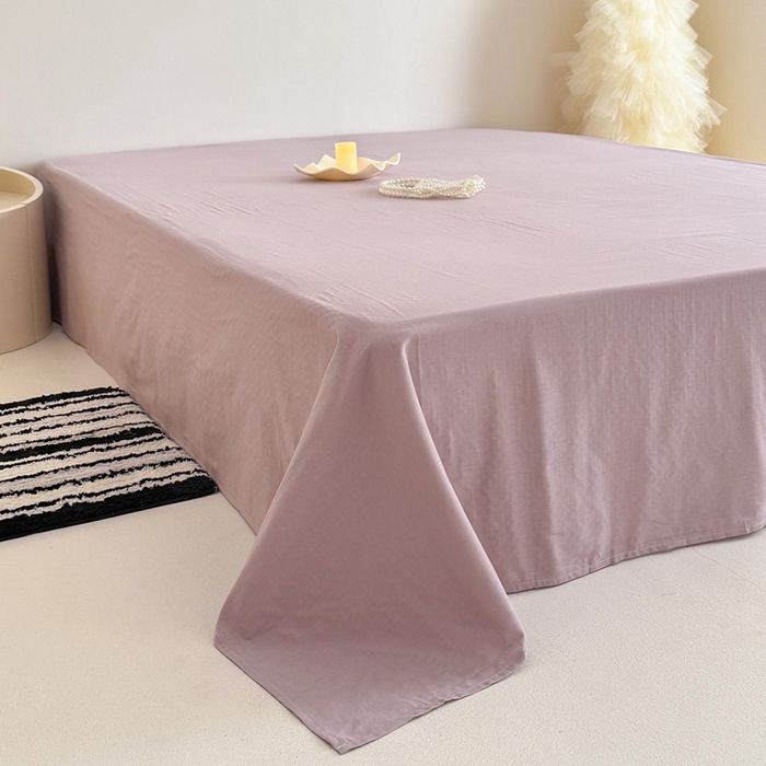 91家纺网 家纺一手货源 找家纺 2025新款全棉有氧A类母婴级双层纱印花四件套 倩影-米黄