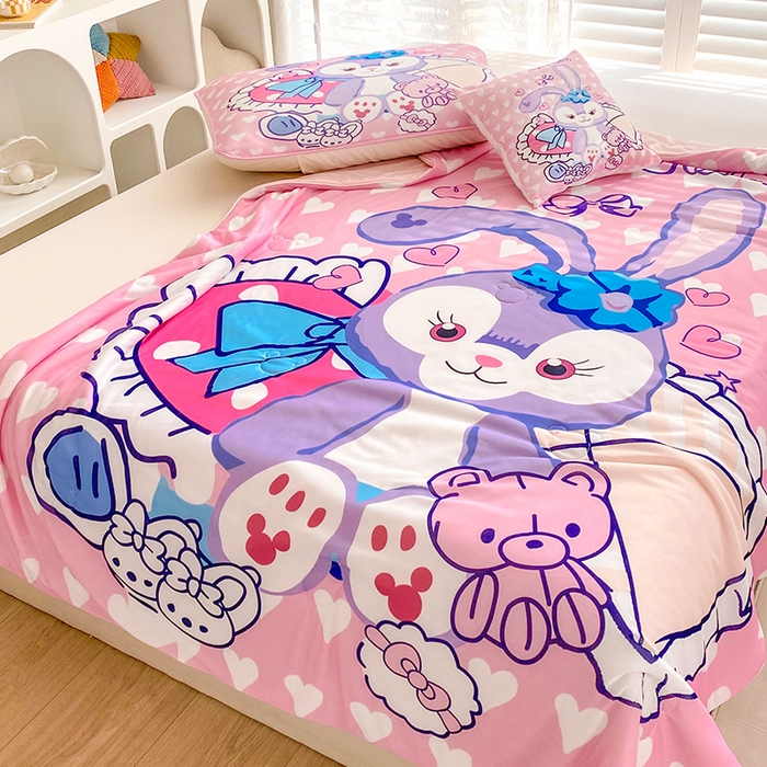 91家纺网 家纺一手货源 找家纺 ds生活馆 2026新款A类大版卡通凉感丝夏被 你好星黛露