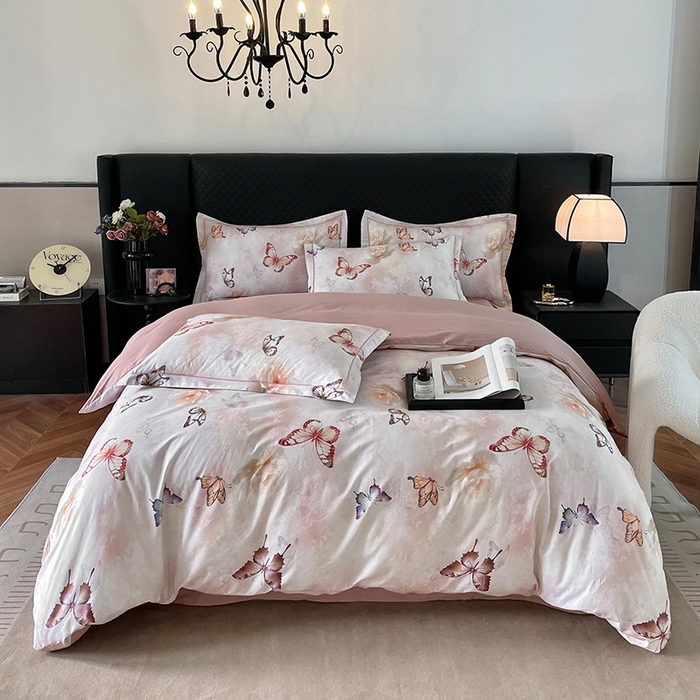 91家纺网 家纺一手货源 找家纺 金纱玉纺家纺 2025新款全棉13376数码印花四件套（礼盒包装）297A1