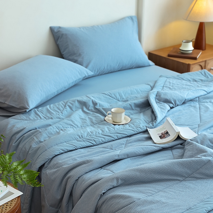 91家纺网 家纺一手货源 找家纺 雯雨家纺 2025新款A类无印风里外全棉纯棉水洗棉新疆棉花夏被夏凉被空调被 安格尔兰