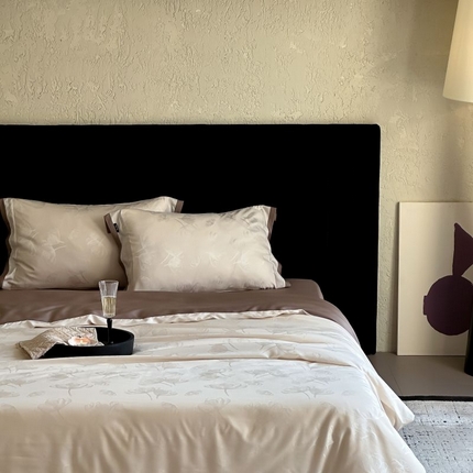 91家纺网 家纺一手货源 找家纺 （总）玉宇阁2025新款100S色织天丝棉大提花四件套-春有约