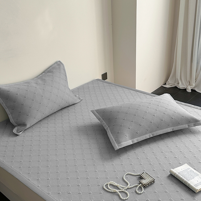 91家纺网 家纺一手货源 找家纺 凉百百 2025新款凉豆豆空调席软席-爱豆 爱豆--灰