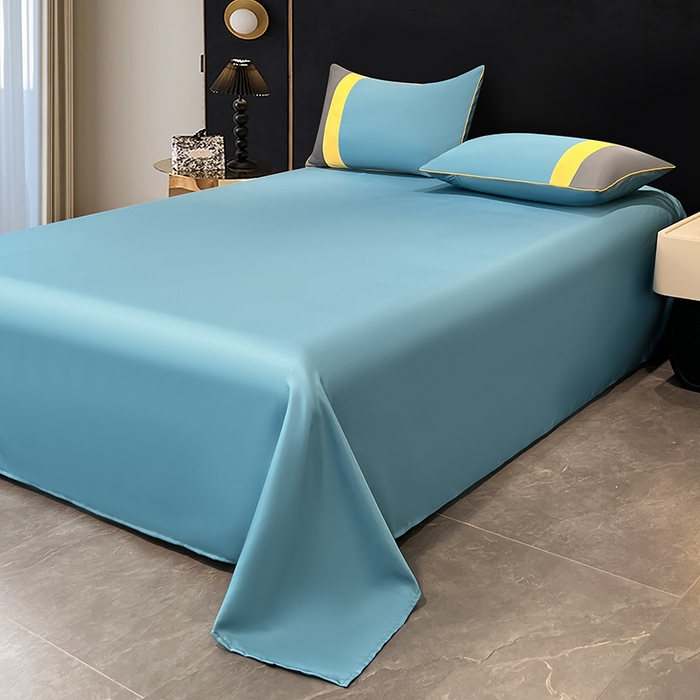 91家纺网 家纺一手货源 找家纺 梦舒羽 2025新款清凉舒适水洗冰丝双拼亮钻夏被 双拼亮钻星空蓝