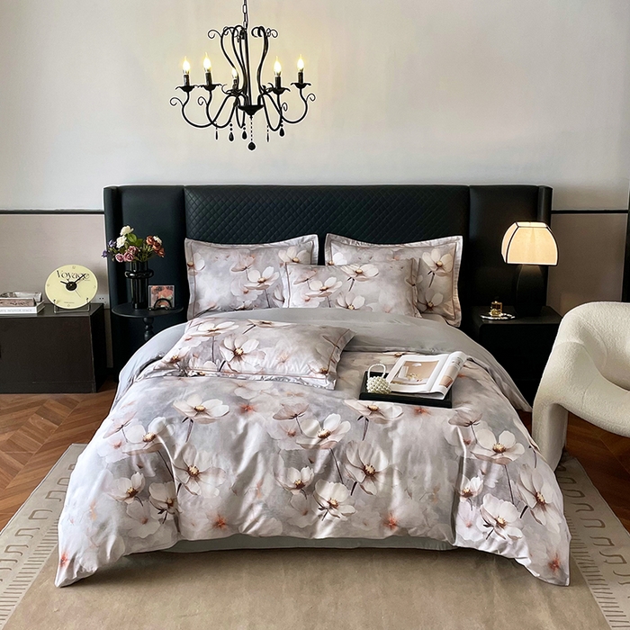 91家纺网 家纺一手货源 找家纺 金纱玉纺家纺 2025新款全棉13376数码印花四件套（礼盒包装）486A2