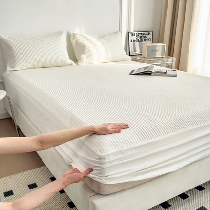 91家纺网 家纺一手货源 找家纺 （总）法芙娜家纺 全棉40S斜纹13372水洗棉床笠床垫褥子