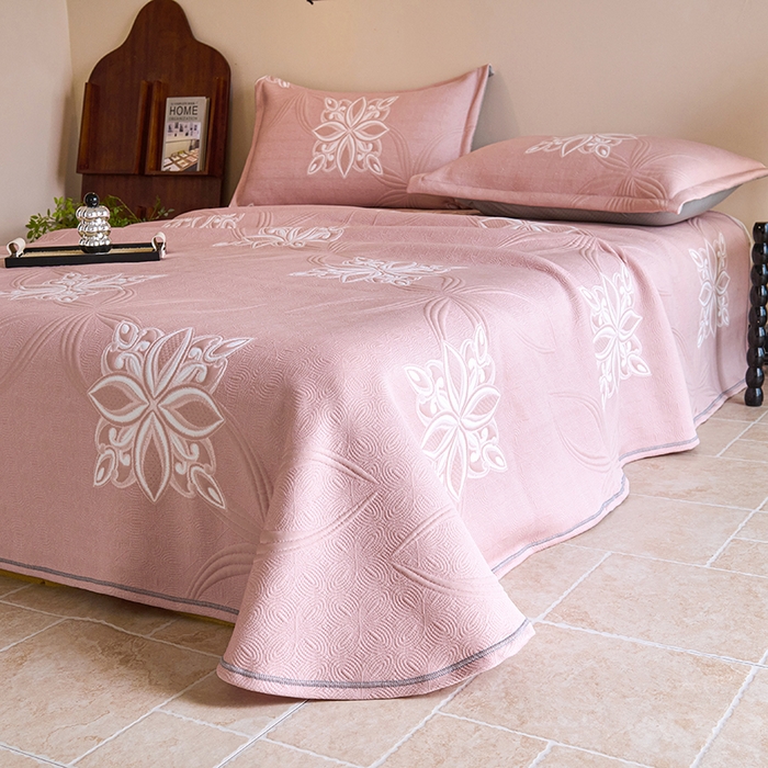 91家纺网 家纺一手货源 找家纺 （总）席之家 2025新款4D立体冰感泡泡床单款凉席-安妮