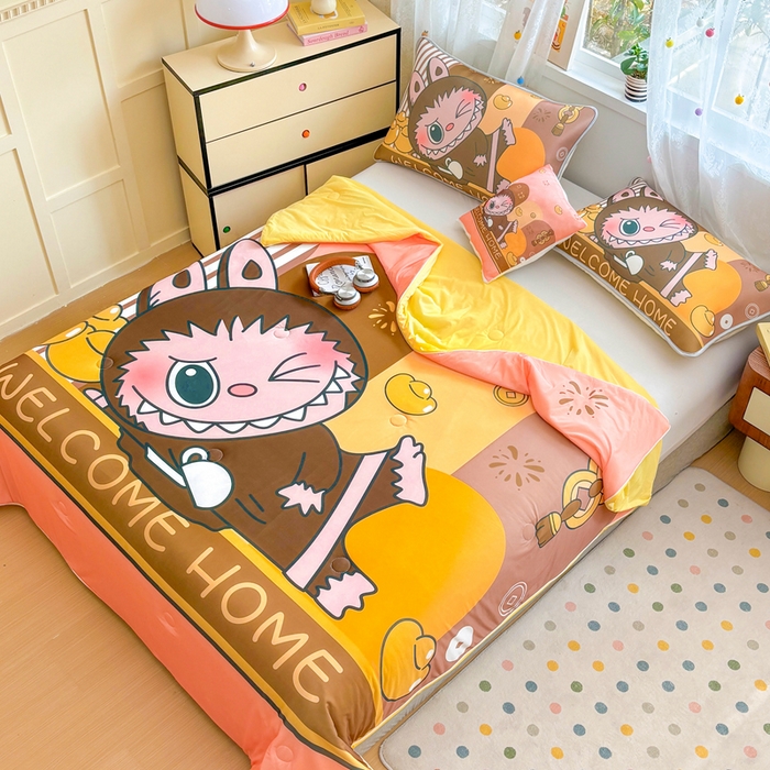 91家纺网 家纺一手货源 找家纺 ds生活馆 2025新款A类大版卡通凉感丝夏被 大首领