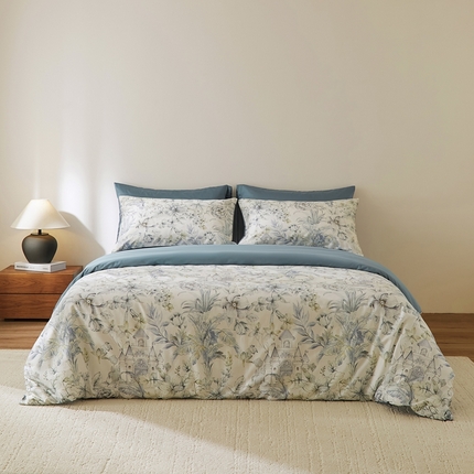 原研家居 2025新款60支长绒棉数码印花系列 花海城堡